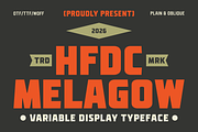Melagow Display Variable, a Sans Serif Font by 24Design Studios (Thumbnail 1 of 11)