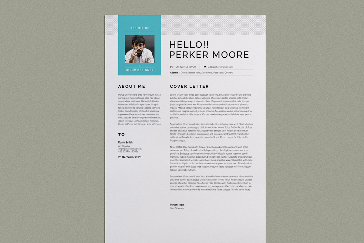 Resume & Cover Letter | Word & EPS, a Resume Template by HiveArts (Photo 4 of 4)