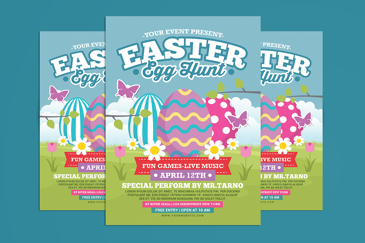 Easter Egg Hunt For Kids, a Flyer Template by Muhamad Iqbal hidayat (Photo 1 of 4)