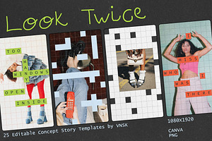 Look Twice: Concept Story Templates, a Social Media Template by Anastasiia VNSK