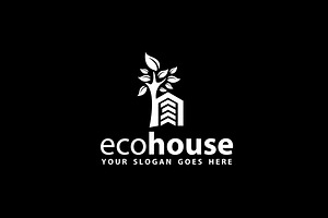 Eco House Logo Template