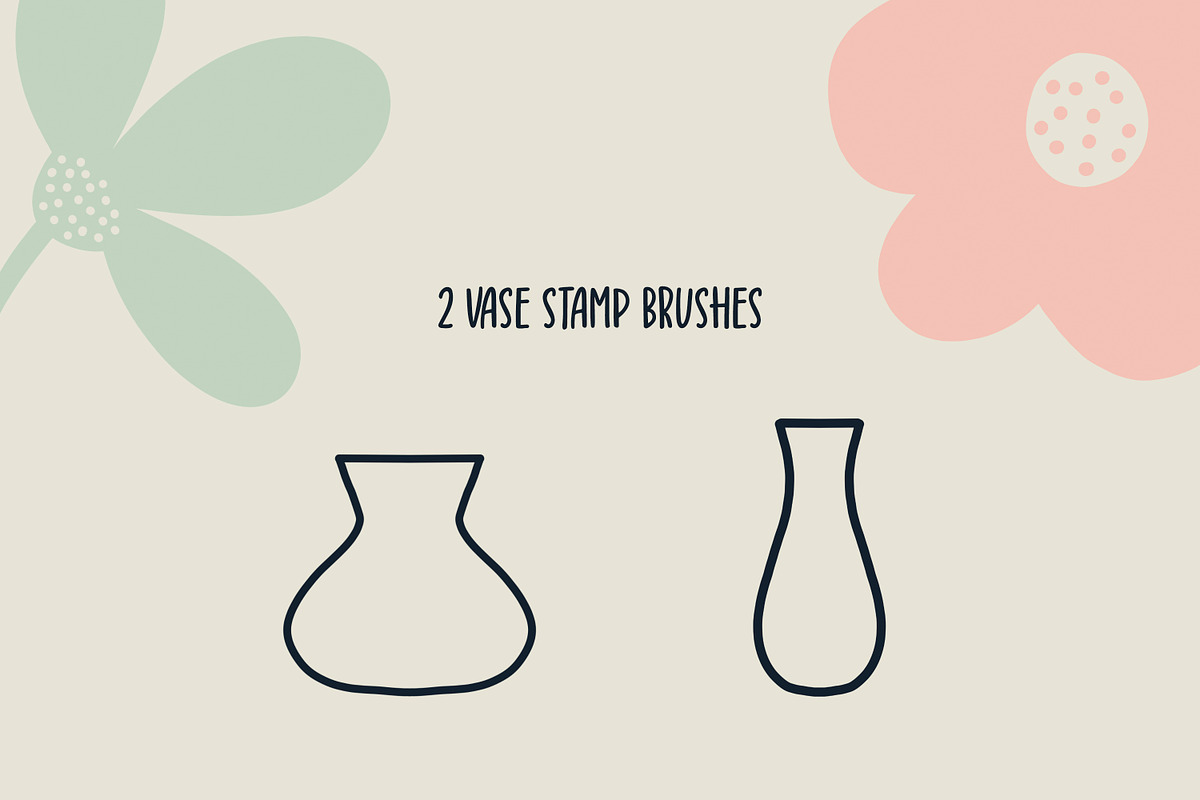 Hand Drawn Florals Procreate Stamps, a Brush Add-On by Little Nordic Atelier (Photo 3 of 4)