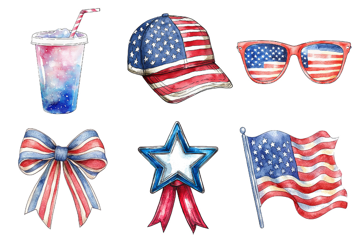 80s 4th of July Patriotic USA, a Seasonal Illustration by CitraGraphics (Photo 4 of 6)