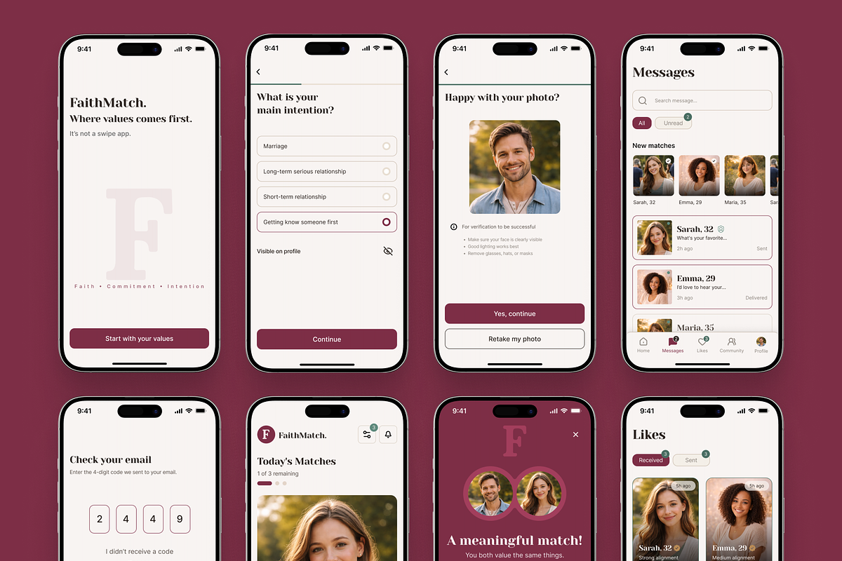 FaithMatch – Dating App Mobile UI Ki, a Websites & App Template by Creative Graphics (Photo 7 of 8)