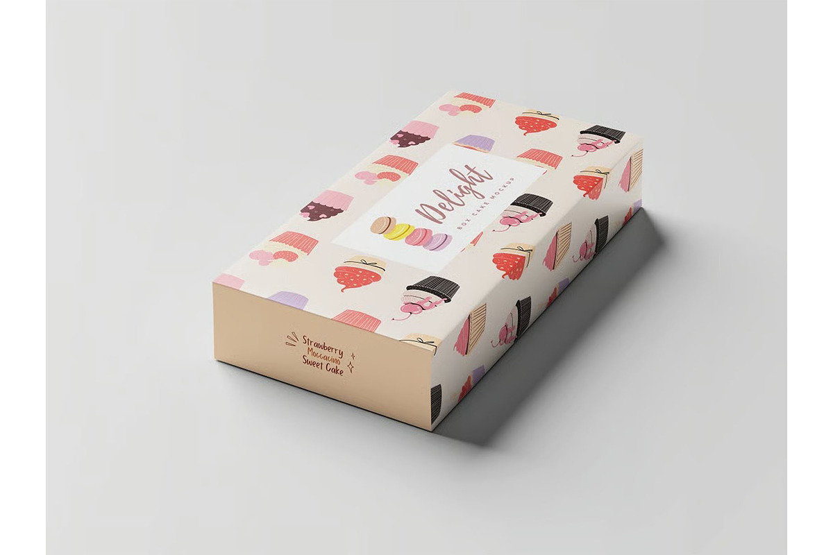 Box Cake Mockup, a Packaging Mockup by zippypixelstudio (Photo 5 of 7)