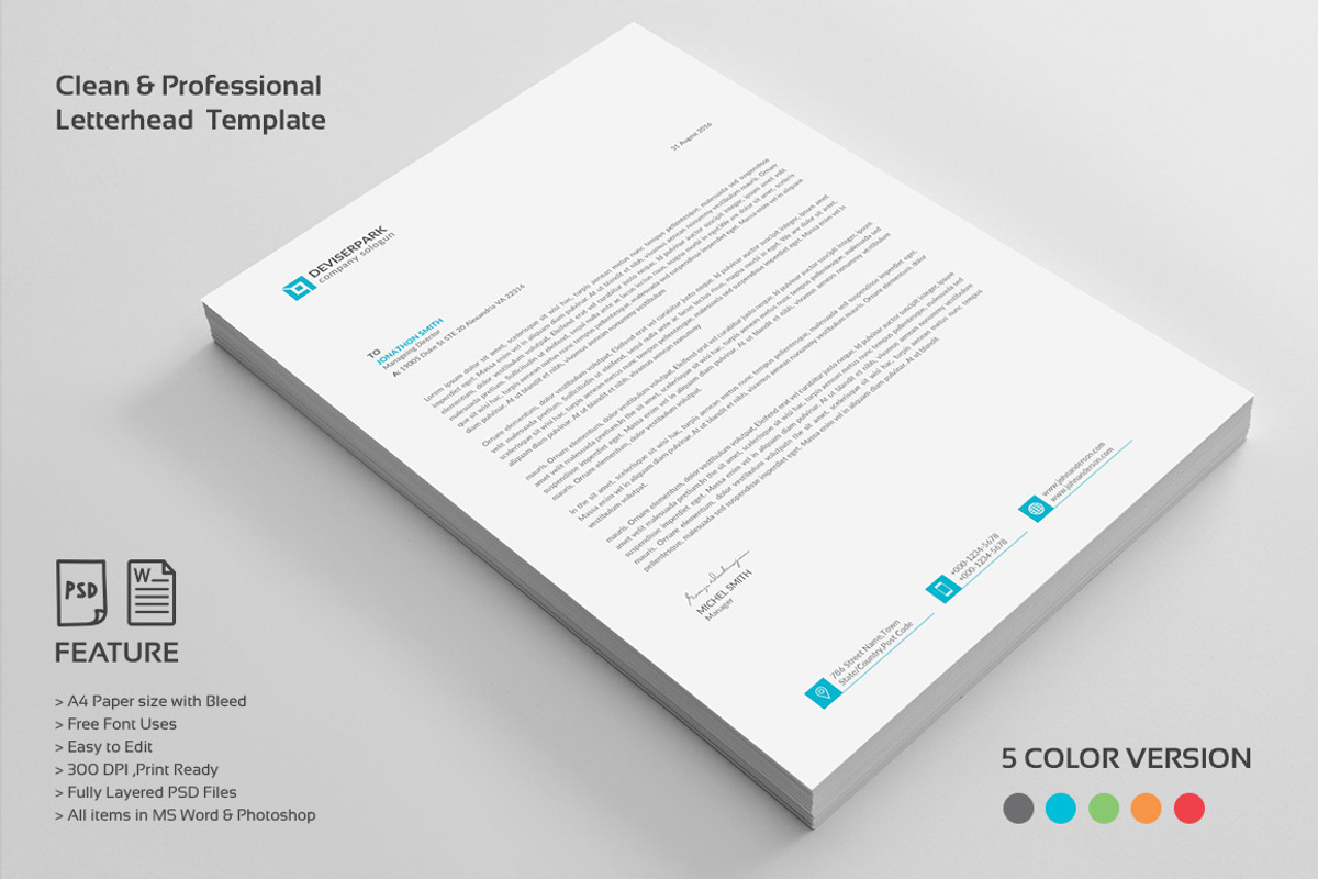 Letterhead, a Stationery Template by deviserpark (Photo 2 of 5)