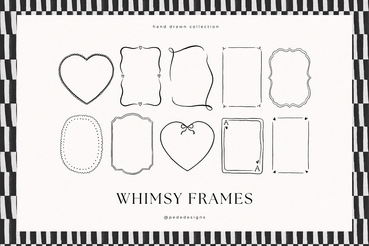 Hand Drawn Frames Bundle, a Decorative Illustration by PeDe Designs (Photo 7 of 29)