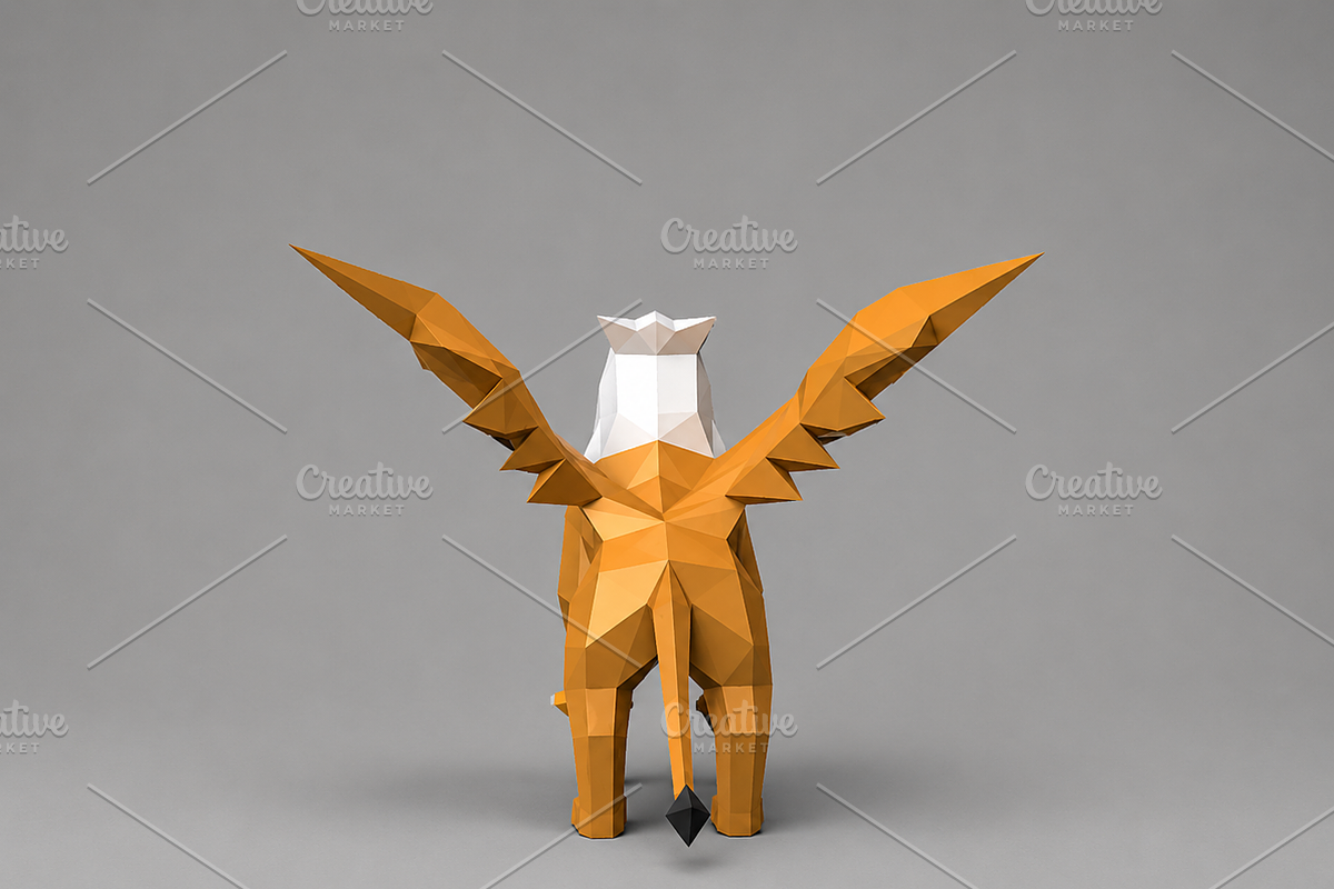 Griffin sculpture - 3d papercraft, an Animal 3D Model by PAPER amaze (Photo 4 of 5)
