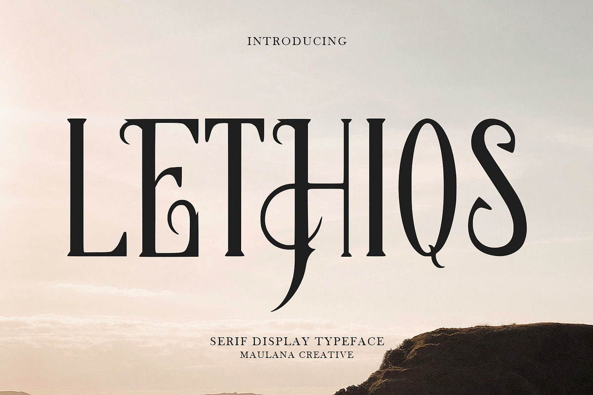 Lethiqs Serif Display Font, a Serif Font by Maulana Creative (Photo 1 of 7)