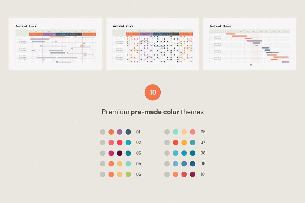 Gantt Chart PowerPoint Templates, a Presentation Template by HiSlide.io (Photo 5 of 5)