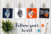 Anatomical hearts & quotes, a Texture Illustration by Librebird (Thumbnail 8 of 8)