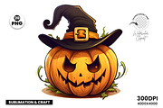 Halloween Pumpkin Sublimation PNG, a Seasonal Illustration by Creative Arslan (Thumbnail 6 of 8)