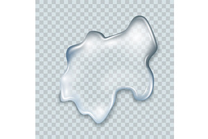 Water spill puddle. Blue, an Illustration by Things for designers