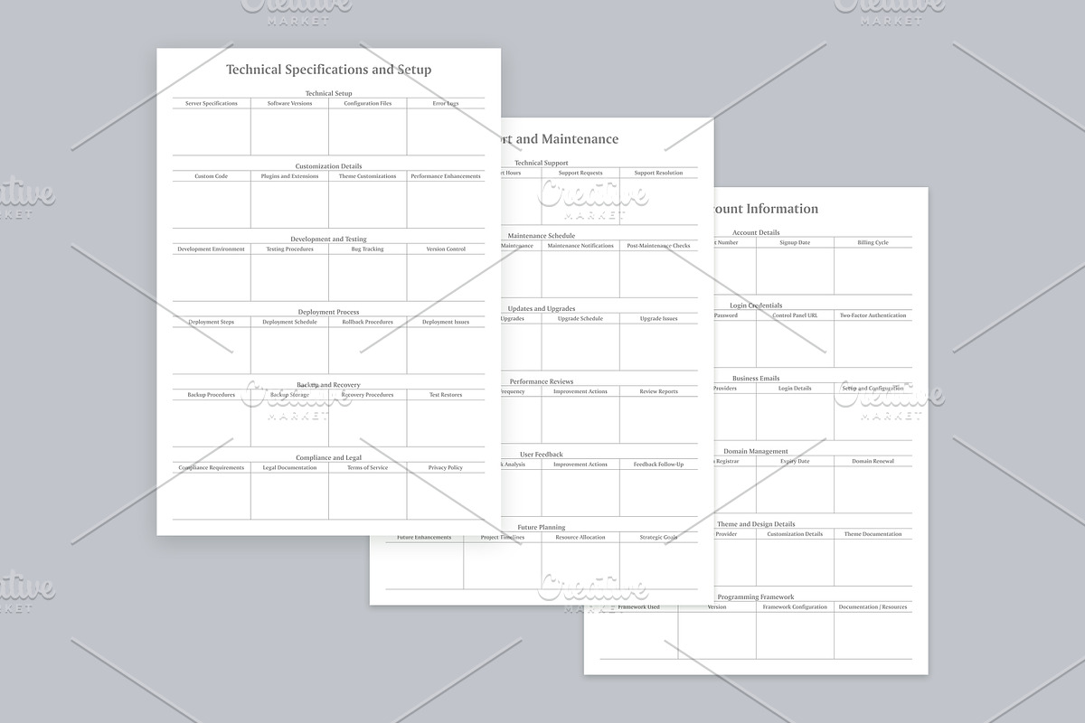 Sign up Planner Pages Set V-06 preview 2