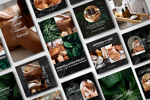 Massage Therapy Instagram Templates