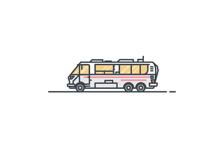 Camper caravan illustration
