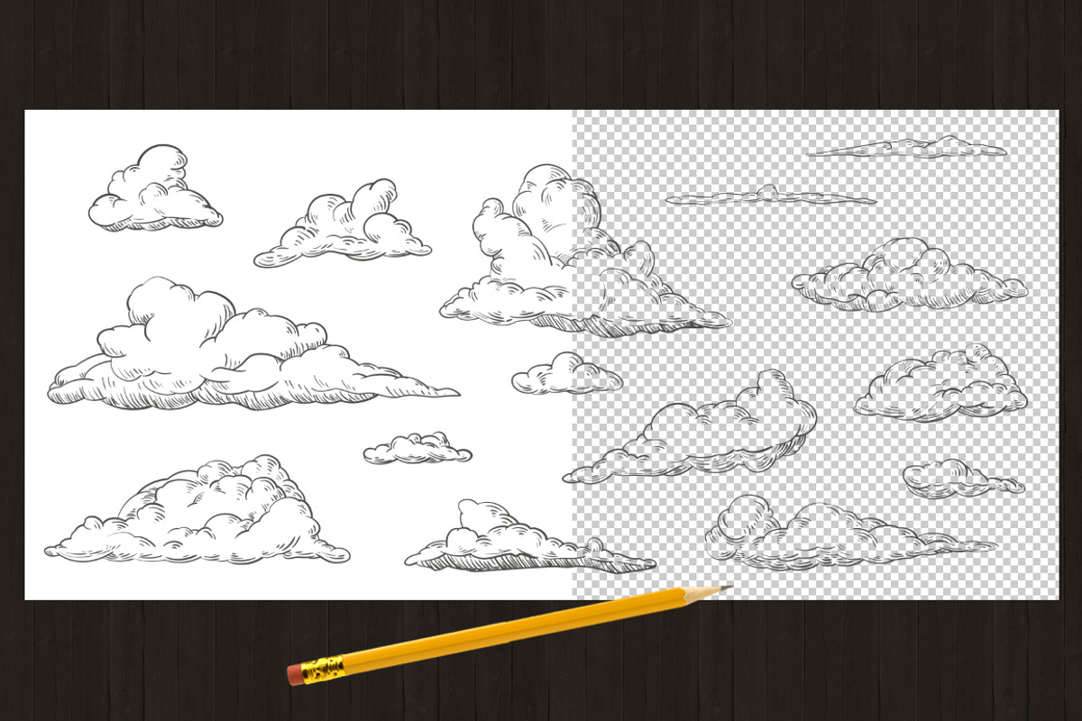Set sketches of clouds, an Object Graphic by CGterminal (Photo 3 of 5)