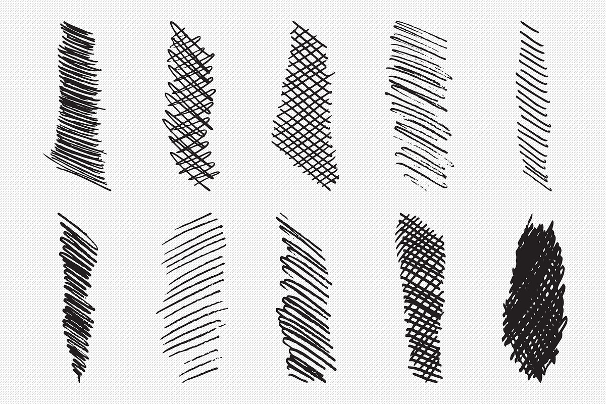 Vector Cross Hatch Brush Kit, a Brush Add-On by WeGraphics (Photo 3 of 5)