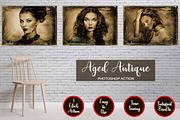 Aged Antique Photoshop Action, an Action Add-On by designvillage (Thumbnail 1 of 12)
