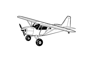 Black and white Stoll bush plane