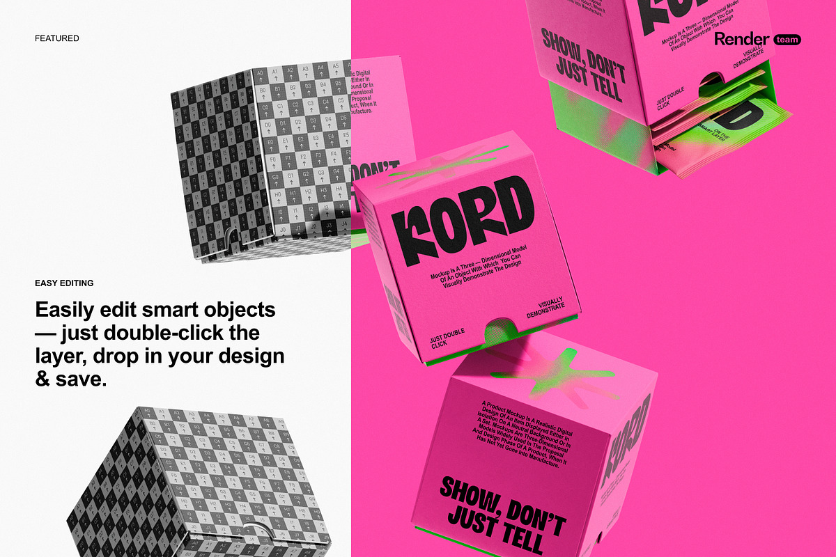 Paper Box and Sachet Mockup Set, a Packaging Mockup by Renderteam (Photo 3 of 13)