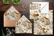 Neutral Mushroom Botanical Scrapbook, a Background Graphic by V Design Creator (Thumbnail 5 of 11)