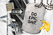 Grunge Collage Elements & Overlays, an Object Graphic by Natali Batu (Thumbnail 12 of 13)