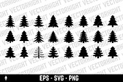 Set of pine tree icons, an Object Graphic by Vectorhight (Thumbnail 1 of 3)