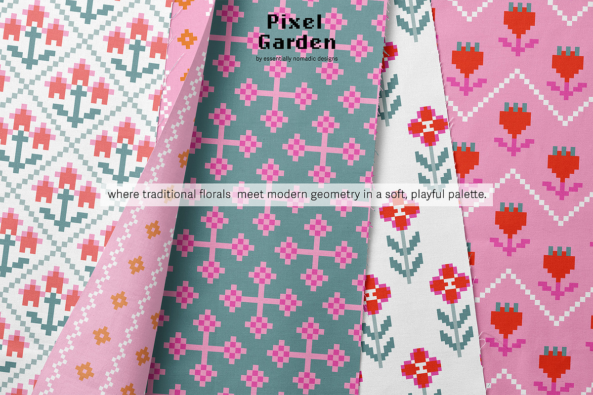 Modern Pixel Geometric Patterns, a Pattern Graphic by Essentially Nomadic (Photo 7 of 10)