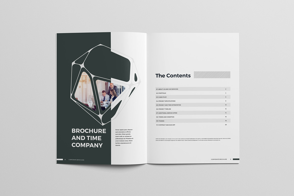 Business Company Profile Template, a Brochure Template by Taiffco (Photo 2 of 8)