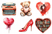 Watercolor Valentines Couple Clipart, an Illustration by Daily.Designs (Thumbnail 4 of 8)