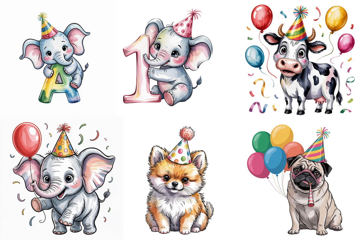 Happy Birthday Animal Sublimation, an Illustration by Milano Creative (Photo 2 of 3)