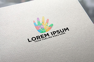 Autism care hand logo kids logo, a Branding & Logo Template by REDVY CREATIVE