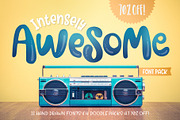 Intensely Awesome Font Pack, a Sans Serif Font by Denise Chandler (Thumbnail 1 of 19)