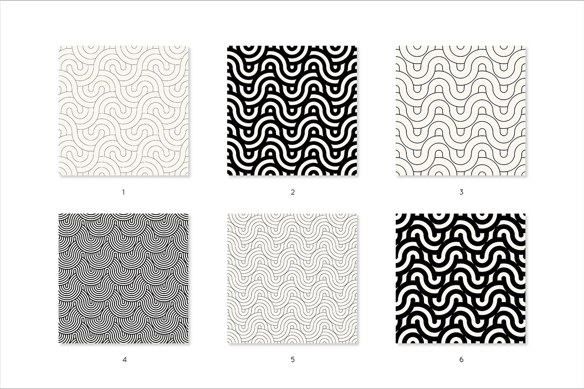 Interwoven Seamless Patterns, a Pattern Graphic by Curly_Pat (Photo 3 of 11)