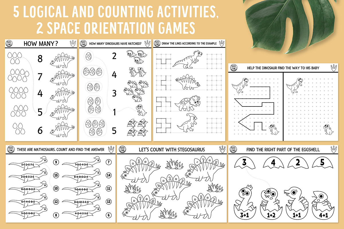 Dinosaur coloring games for kids, an Education Illustration by Lexi Claus (Photo 5 of 17)