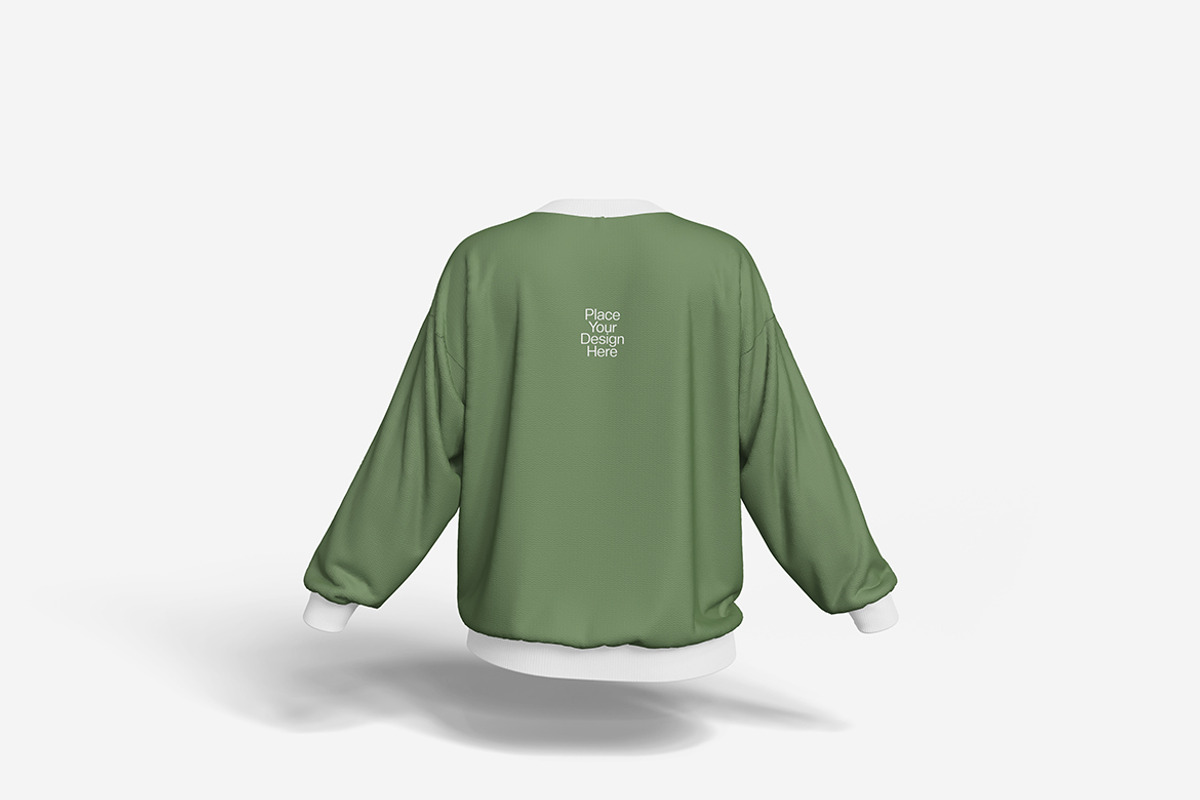 Women Knitted Sweater, a Shirt Mockup by MrLetters (Photo 3 of 5)