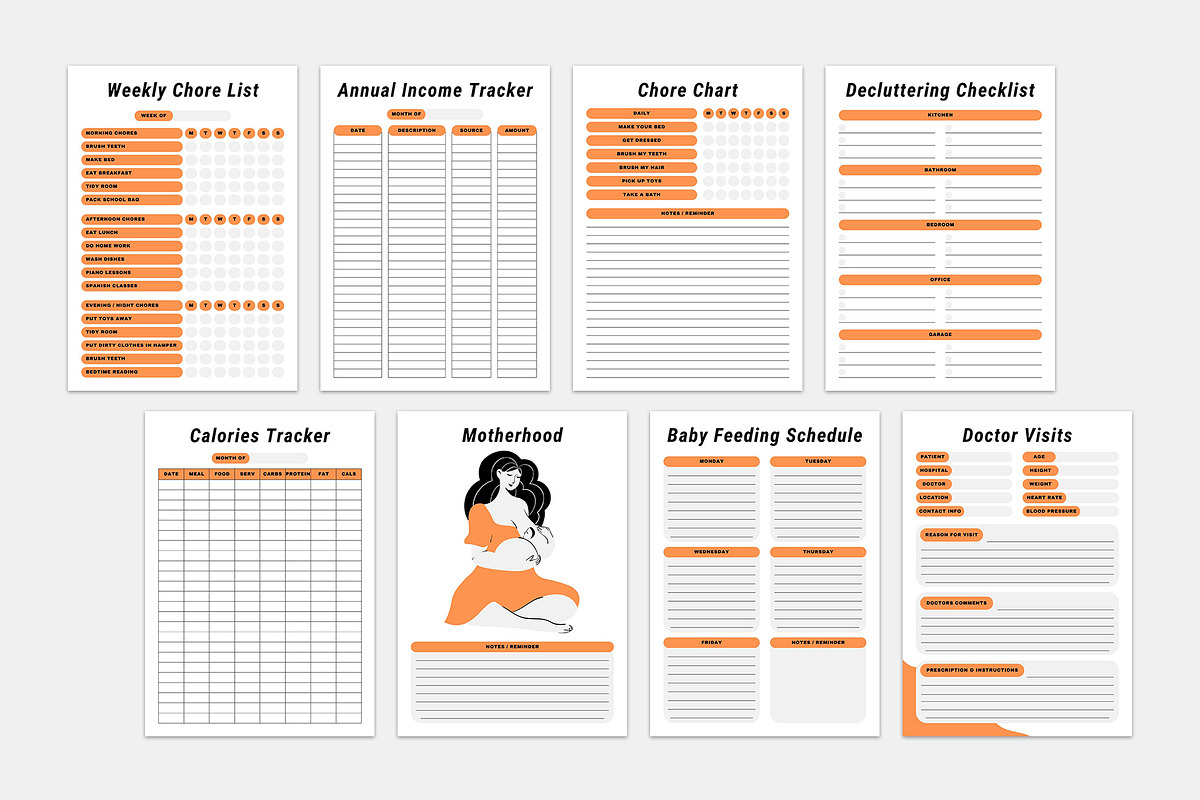 MOM'S Planner Bundle Template, a Stationery Template by MNT-Creator (Photo 6 of 6)