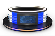 TV Studio News Desk 12, an Architecture 3D Model by akerStudio (Thumbnail 1 of 28)