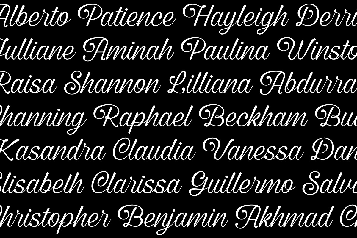 Vintage Millenia - Classic Script, a Script Font by Grezline Studio (Photo 6 of 12)