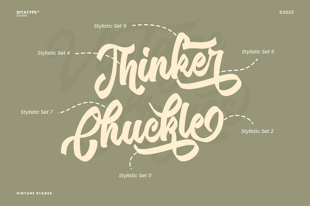 Vintage Stages, a Script Font by Ditatype (Photo 8 of 11)