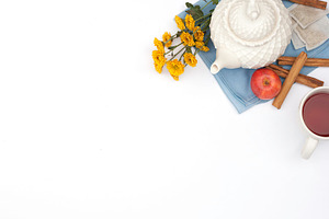 Fall Autumn Cozy Feminine Flat Lay