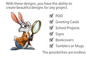 Whimsical Animal Clipart, an Illustration by Pixels.Craft (Thumbnail 3 of 5)
