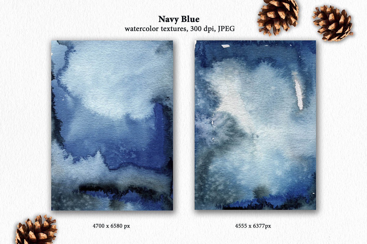Navy Blue watercolor textures, a Texture Graphic by Marmoris.Arts (Photo 9 of 9)