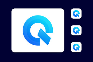 Q Letter Abstract Logo Mark