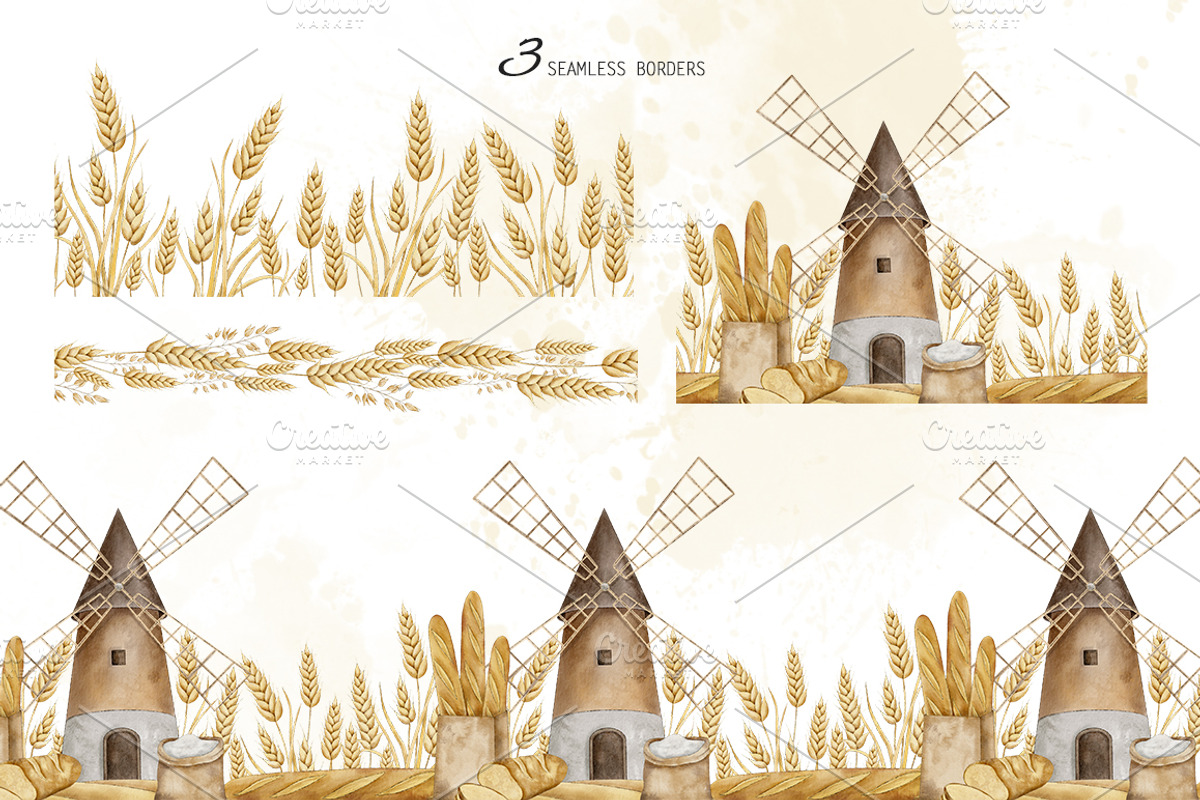 Watercolor Mouse Chef bakery clipart, a Food Illustration by Daryartsy (Photo 4 of 10)