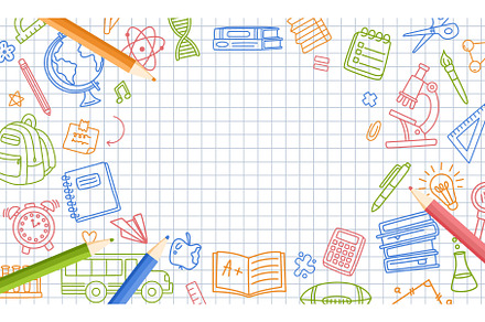 Doodle back to school frame