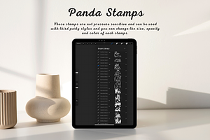 100 Panda Procreate Stamps