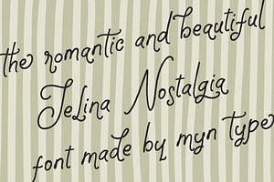 Jelina Nostalgia - Cozy Handwritten, a Handwritten Font by Myn Type