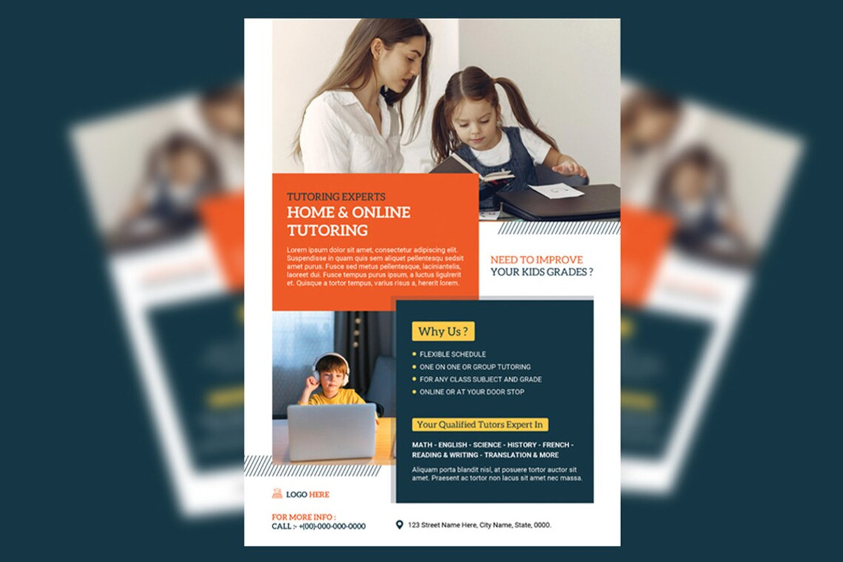 Tutoring Service Flyer, a Flyer Template by retrographix (Photo 5 of 5)